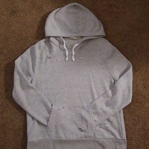 Grey Hoodie w/rips